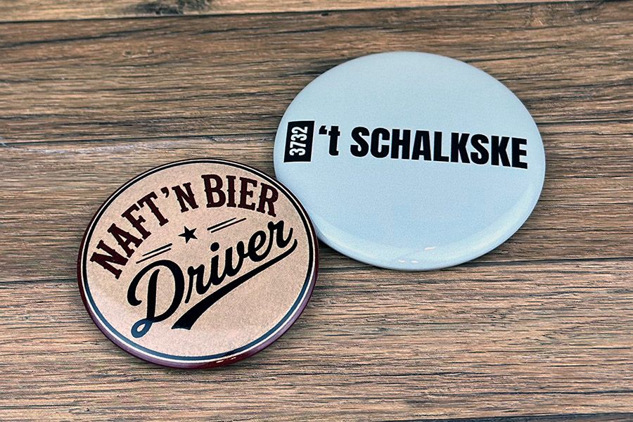 buttons met 55mm diameter en 65mm diameter naast elkaar